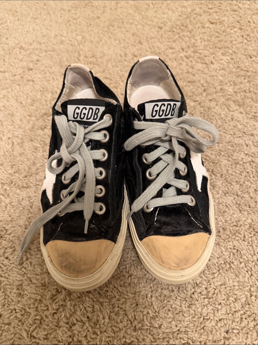 GGDB Black & White Low-Top Sneakers